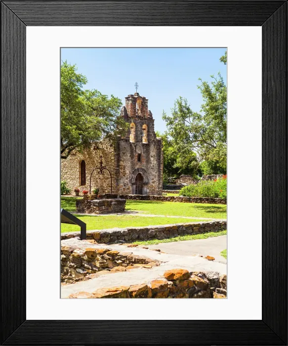 Framed Print : Mission San Francisco de la Espada, San Antonio, Texas, USA Framed Print : Mission San Francisco de la Espada, San Antonio, Texas, USA