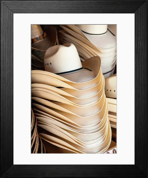 Framed Print : Hats for Sale, Fredericksburg, Texas, USA Framed Print : Hats for Sale, Fredericksburg, Texas, USA