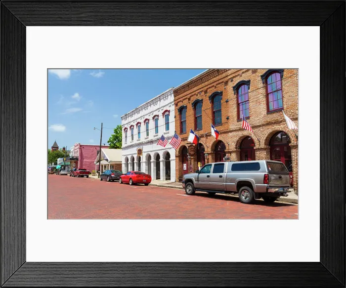 Framed Print : Jefferson Street, Texas, USA Framed Print : Jefferson Street, Texas, USA