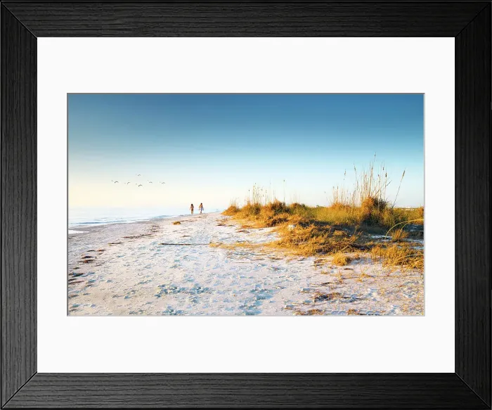 Framed Print : USA, Florida, Saint Petersburg, Pinellas County, Fort De Soto Park, Beach, Dunes, Sunset Framed Print : USA, Florida, Saint Petersburg, Pinellas County, Fort De Soto Park, Beach, Dunes, Sunset