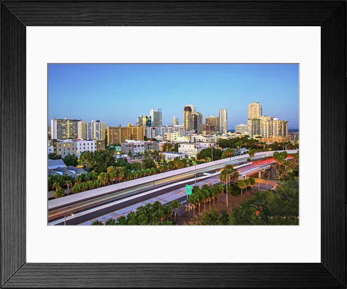 Framed Print : USA, Florida, Saint Petersburg, Pinellas County, Tampa Bay, Downtown Skyline Framed Print : USA, Florida, Saint Petersburg, Pinellas County, Tampa Bay, Downtown Skyline