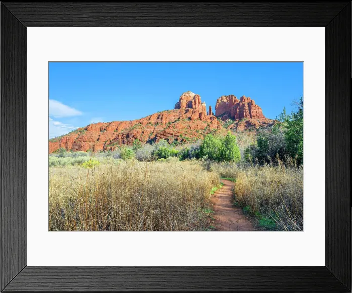 Framed Print : Cathedral Rock seen from Crescent Moon Ranch, Sedona, Arizona, USA Framed Print : Cathedral Rock seen from Crescent Moon Ranch, Sedona, Arizona, USA