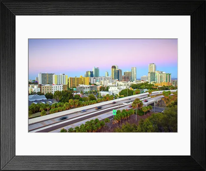 Framed Print : USA, Florida, Saint Petersburg, Pinellas County, Tampa Bay, Downtown Skyline Framed Print : USA, Florida, Saint Petersburg, Pinellas County, Tampa Bay, Downtown Skyline