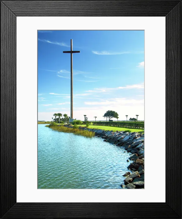 Framed Print : Florida, Saint Augustine, The Great Cross On Matanzas Bay, Built In 1966, Marks The Spot Of The Landing Of Spanish Explorer Pedro Menedez de Aviles In 1565, Saint Augustine Was The First Permanent European Settlement In The United States Framed Print : Florida, Saint Augustine, The Great Cross On Matanzas Bay, Built In 1966, Marks The Spot Of The Landing Of Spanish Explorer Pedro Menedez de Aviles In 1565, Saint Augustine Was The First Permanent European Settlement In The United States