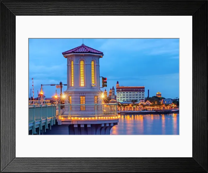 Framed Print : Florida, Saint Augustine, Florida, Saint Augustine, Bridge Of Lions, Bridge Tower, National Register Of Historic Places, Crossing The Matanzas River Into Downtown Framed Print : Florida, Saint Augustine, Florida, Saint Augustine, Bridge Of Lions, Bridge Tower, National Register Of Historic Places, Crossing The Matanzas River Into Downtown