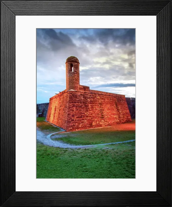 Framed Print : Florida, Saint Augustine, Castillo de San Marcos, Oldest Masonry Fort In The Continental United States, Built In The 1600's By The Spanish, Declared A National Monument In 1924
