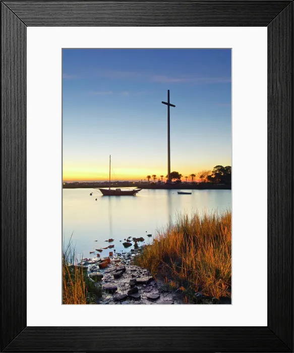 Framed Print : Florida, Saint Augustine, The Great Cross On Matanzas Bay, Built In 1966, Marks The Spot Of The Landing Of Spanish Explorer Pedro Menedez de Aviles In 1565, Saint Augustine Was The First Permanent European Settlement In The United States Framed Print : Florida, Saint Augustine, The Great Cross On Matanzas Bay, Built In 1966, Marks The Spot Of The Landing Of Spanish Explorer Pedro Menedez de Aviles In 1565, Saint Augustine Was The First Permanent European Settlement In The United States