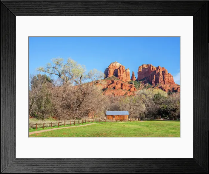 Framed Print : Cathedral Rock seen from Crescent Moon Ranch, Sedona, Arizona, USA Framed Print : Cathedral Rock seen from Crescent Moon Ranch, Sedona, Arizona, USA