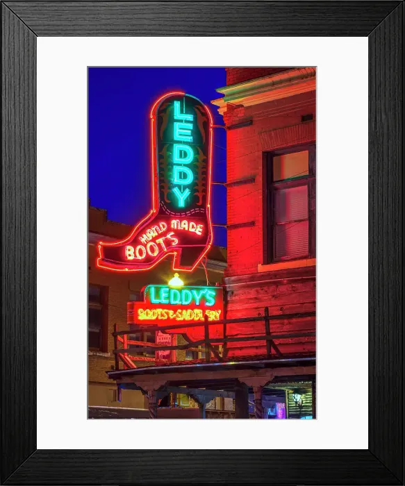 Framed Print : Texas, Forth Worth, Leddy's, Hand Made Boots And Saddles, Forth Worth Stockyards, National Historic District Framed Print : Texas, Forth Worth, Leddy's, Hand Made Boots And Saddles, Forth Worth Stockyards, National Historic District