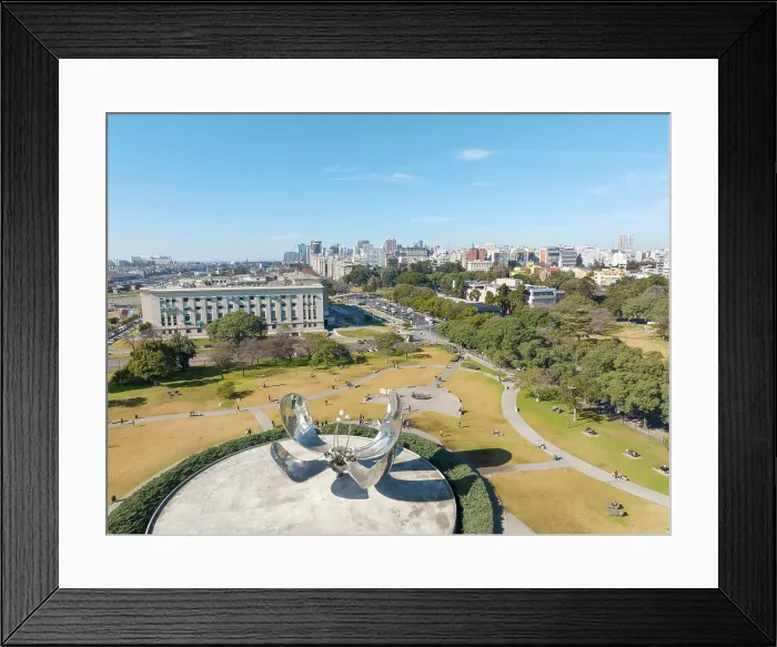 Framed Print : Aerial view of the Floralis Generica monument in Recoleta, Buenos Aires, Argentina Framed Print : Aerial view of the Floralis Generica monument in Recoleta, Buenos Aires, Argentina