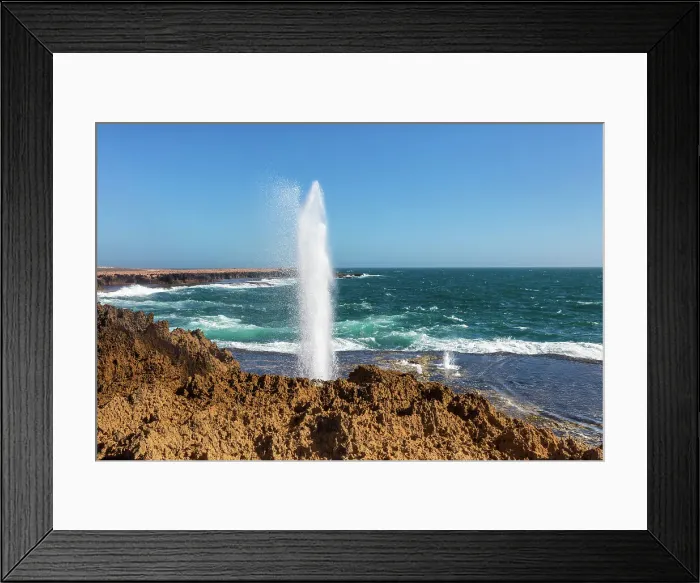 Framed Print : Australia, Western Australia, Point Quobba, Blowhole Framed Print : Australia, Western Australia, Point Quobba, Blowhole