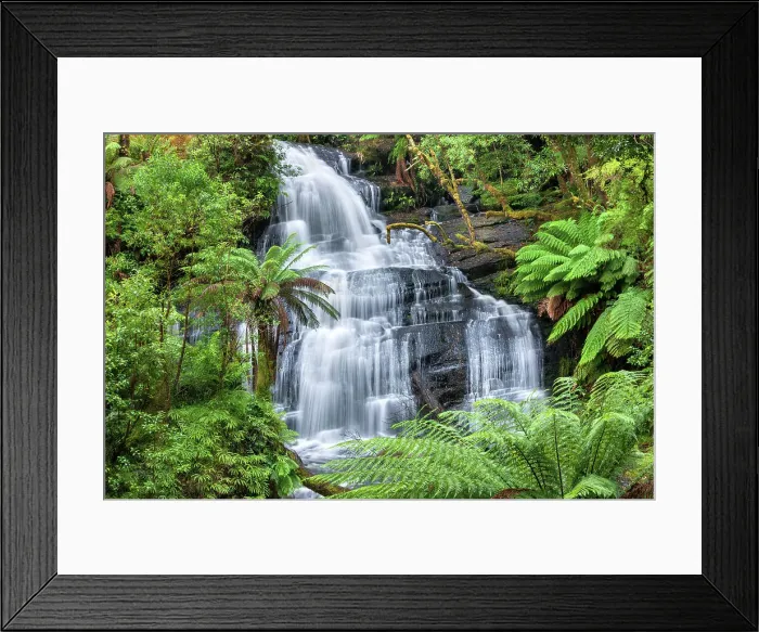 Framed Print : Australia, Victoria, Great Otway National Park, Triplet Falls Framed Print : Australia, Victoria, Great Otway National Park, Triplet Falls