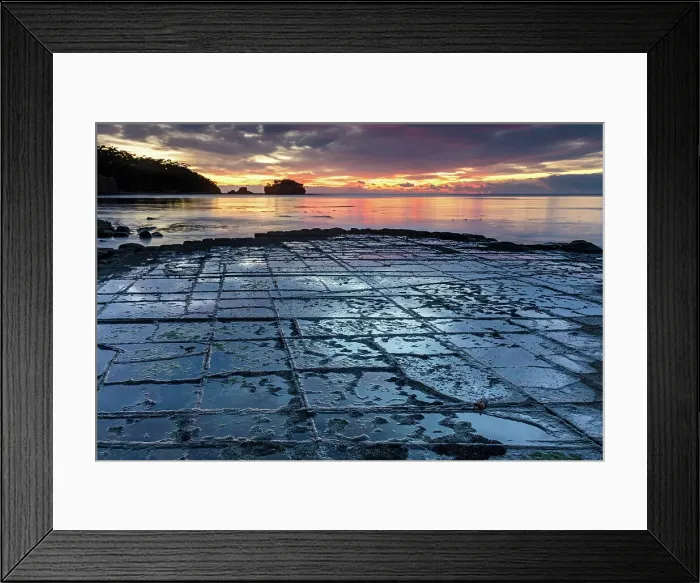 Framed Print : Australia, Tasmania, Tasman Peninsula, Tessellated Pavement Framed Print : Australia, Tasmania, Tasman Peninsula, Tessellated Pavement