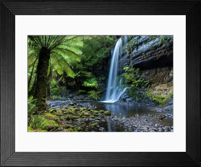 Framed Print : Australia, Tasmania, Mount Field National Park, Russell Falls Framed Print : Australia, Tasmania, Mount Field National Park, Russell Falls