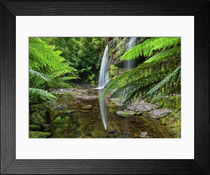 Framed Print : Australia, Tasmania, Mount Field National Park, Russell Falls