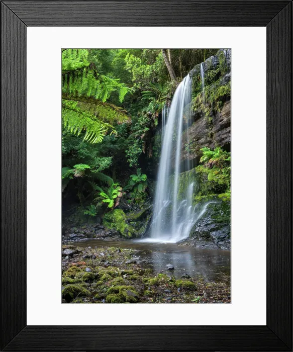Framed Print : Australia, Tasmania, Mount Field National Park, Russell Falls Framed Print : Australia, Tasmania, Mount Field National Park, Russell Falls