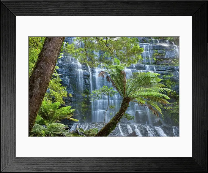 Framed Print : Australia, Tasmania, Mount Field National Park, Russell Falls Framed Print : Australia, Tasmania, Mount Field National Park, Russell Falls
