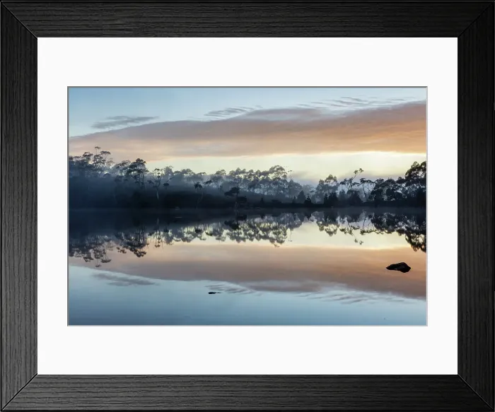 Framed Print : Australia, Tasmania, Mount Field National Park, Lake Dobson