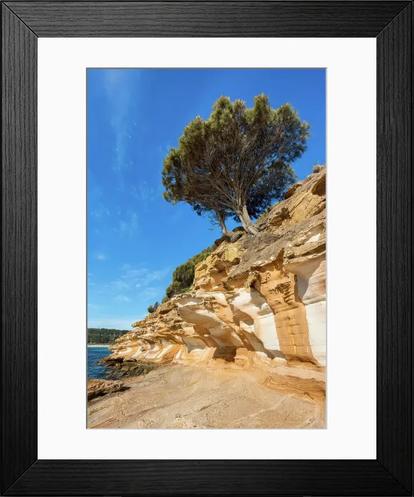 Framed Print : Australia, Tasmania, Maria Island Nationa Park, Painted Cliffs Framed Print : Australia, Tasmania, Maria Island Nationa Park, Painted Cliffs