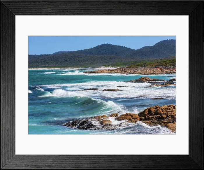 Framed Print : Australia, Tasmania, Freycinet National Park, Friendly Beaches Framed Print : Australia, Tasmania, Freycinet National Park, Friendly Beaches