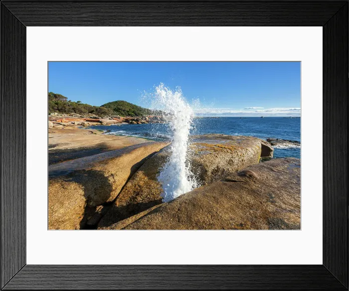 Framed Print : Australia, Tasmania, blowhole near Bicheno town Framed Print : Australia, Tasmania, blowhole near Bicheno town