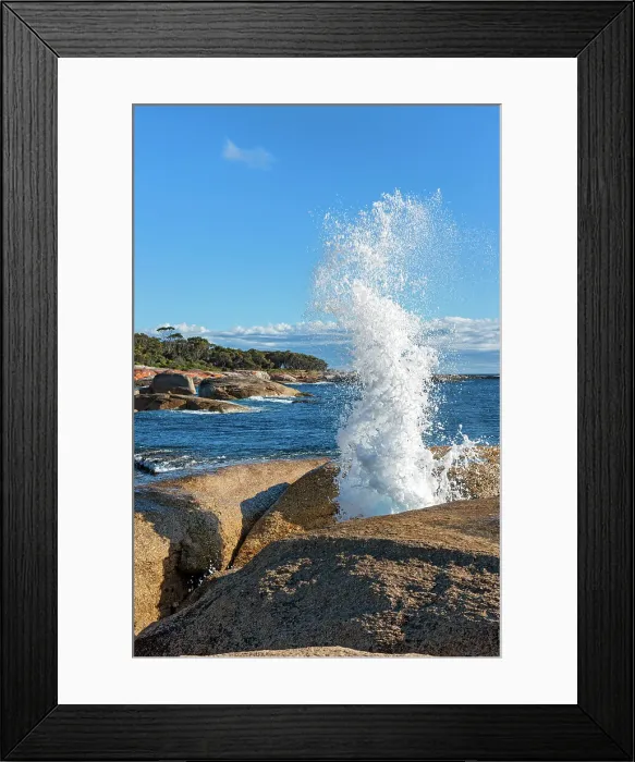 Framed Print : Australia, Tasmania, blowhole near Bicheno town Framed Print : Australia, Tasmania, blowhole near Bicheno town