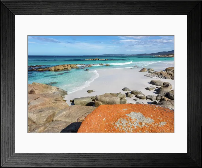 Framed Print : Australia, Tasmania, Bay of Fires Framed Print : Australia, Tasmania, Bay of Fires