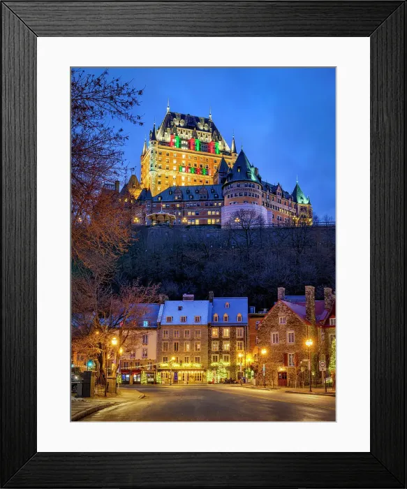 Framed Print : View to Hotel Fairmont Le Chateau Frontenac from Petit Champlain, UNESCO World Heritage Old Quebec City, Quebec, Canada Framed Print : View to Hotel Fairmont Le Chateau Frontenac from Petit Champlain, UNESCO World Heritage Old Quebec City, Quebec, Canada