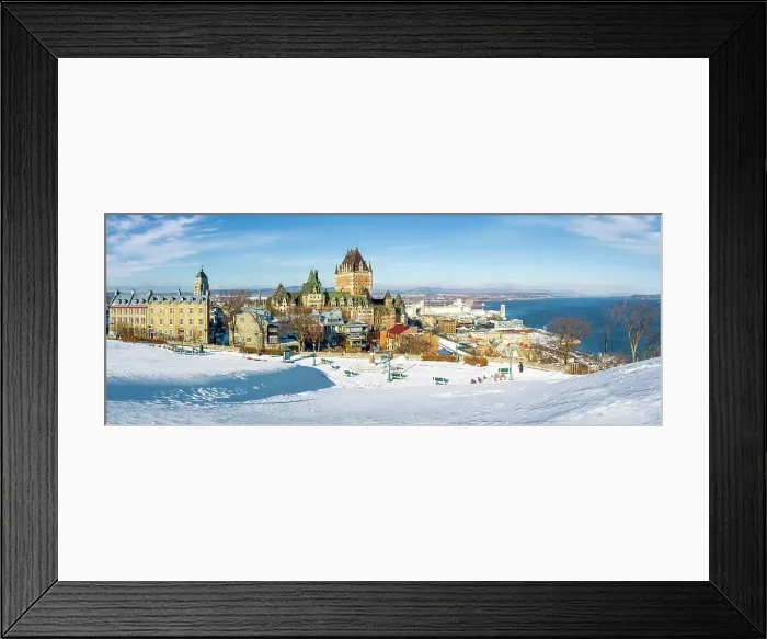 Framed Print : View of Hotel Fairmont Chateau Frontenac and Dufferin Terrace, Old Quebec City, Quebec, Canada Framed Print : View of Hotel Fairmont Chateau Frontenac and Dufferin Terrace, Old Quebec City, Quebec, Canada