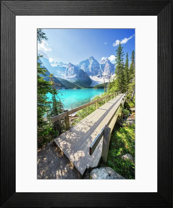 Framed Print : Moraine Lake during summer in Banff National Park, Canadian Rockies, Alberta, Canada. Banff National Park, Alberta, Canada Framed Print : Moraine Lake during summer in Banff National Park, Canadian Rockies, Alberta, Canada. Banff National Park, Alberta, Canada