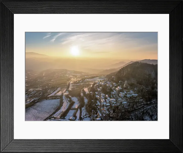 Framed Print : Winter aerial view of the town of Pietragavina and its castle. Pietravina, Varzi, Oltrepo wine region, Oltrepo pavese, Lombardy, Italy, Europe Framed Print : Winter aerial view of the town of Pietragavina and its castle. Pietravina, Varzi, Oltrepo wine region, Oltrepo pavese, Lombardy, Italy, Europe