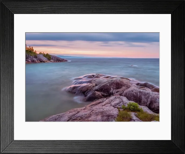 Framed Print : Minokona Harbour on Lake Superior at daybreak, Ontario, Canada Framed Print : Minokona Harbour on Lake Superior at daybreak, Ontario, Canada