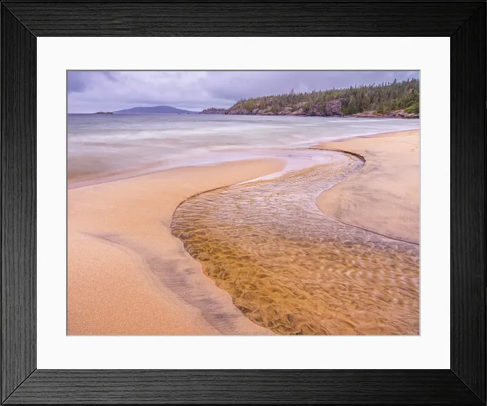 Framed Print : A small nameless stream flows into Lake Superior near Wawa, Ontario, Canada Framed Print : A small nameless stream flows into Lake Superior near Wawa, Ontario, Canada