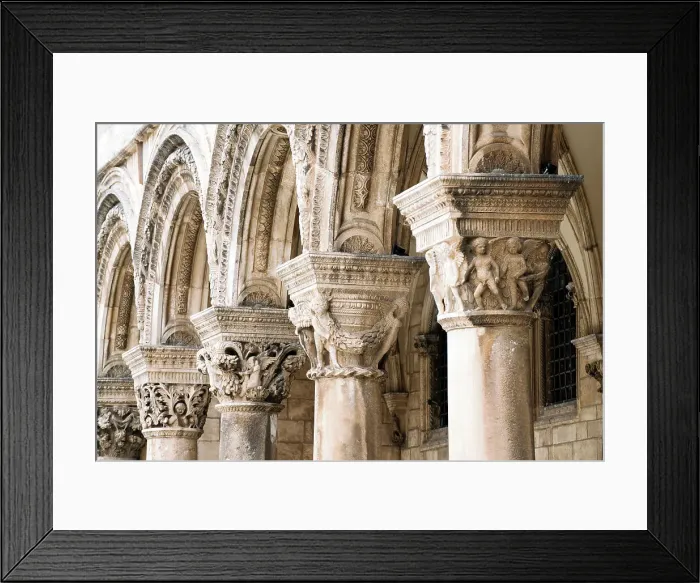 Framed Print : Dubrovnik, Dalmatia, UNESCO SITE Detail of Rektorenpalast Croatia Framed Print : Dubrovnik, Dalmatia, UNESCO SITE Detail of Rektorenpalast Croatia