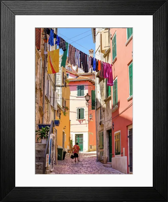 Framed Print : Rovinj, Historic City, Altstadt von Rovinj, Grad Rovinj, Istria Croatia