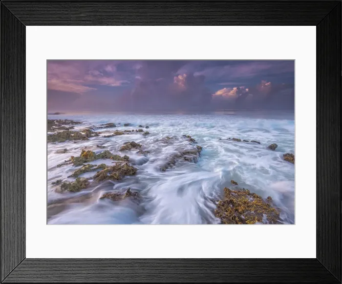 Framed Print : Daybreak on the Caribbean Sea at Grand Cayman, British West Indies Framed Print : Daybreak on the Caribbean Sea at Grand Cayman, British West Indies