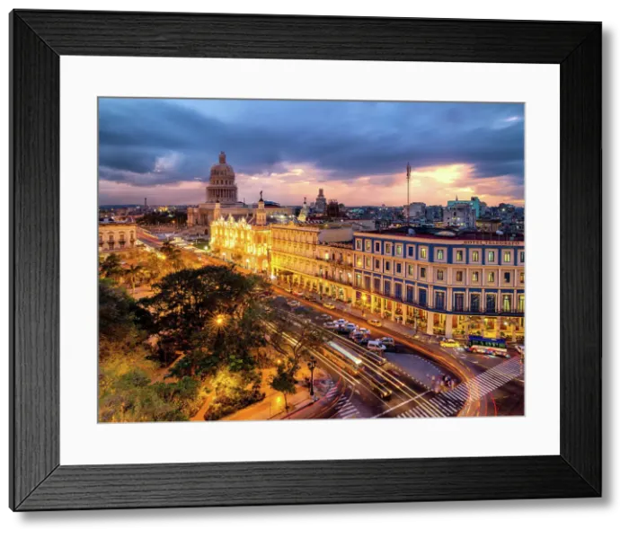 Framed Print : View over Capitolio and Paseo de Marti de la Habana, Havana Cuba, Havana, Cuba Framed Print : View over Capitolio and Paseo de Marti de la Habana, Havana Cuba, Havana, Cuba