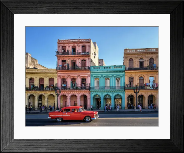 Framed Print : Vintage Car, Paseo de Marti Prado, Havana Cuba, Havana, Cuba Framed Print : Vintage Car, Paseo de Marti Prado, Havana Cuba, Havana, Cuba