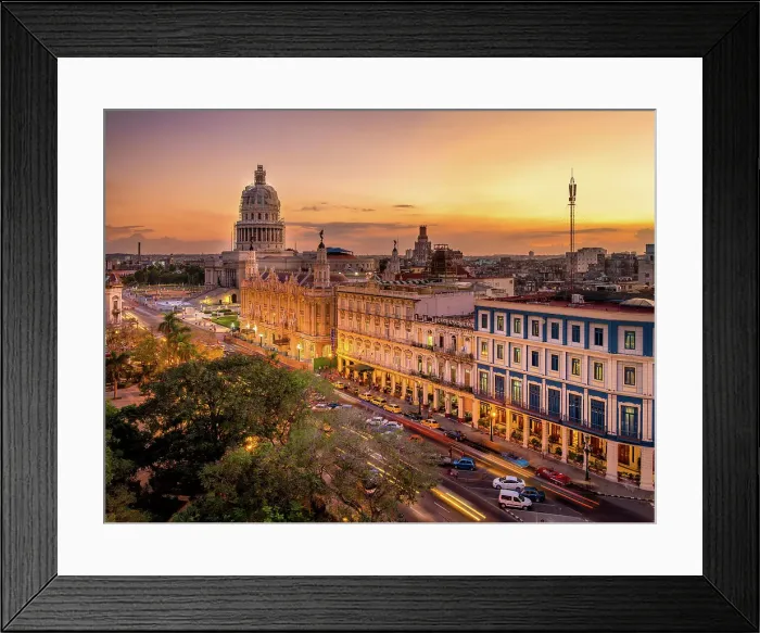 Framed Print : View of the Capitolio and Paseo de Marti, Prado Havana Cuba, Havana, Cuba Framed Print : View of the Capitolio and Paseo de Marti, Prado Havana Cuba, Havana, Cuba