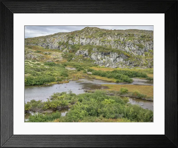Framed Print : Tundra habitat and small stream near the Anderson Esker in Nunavik, Quebec, Canada Framed Print : Tundra habitat and small stream near the Anderson Esker in Nunavik, Quebec, Canada