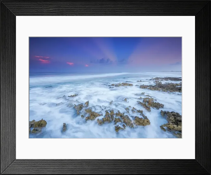 Framed Print : Daybreak on the Caribbean Sea at Grand Cayman, British West Indies Framed Print : Daybreak on the Caribbean Sea at Grand Cayman, British West Indies