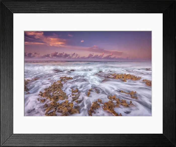 Framed Print : Daybreak on the Caribbean Sea at Grand Cayman, British West Indies Framed Print : Daybreak on the Caribbean Sea at Grand Cayman, British West Indies