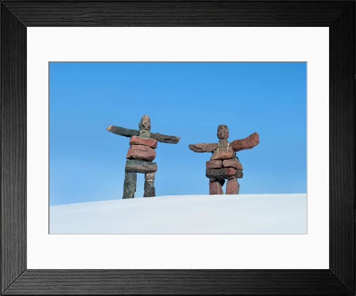Framed Print : Ornamental Inukshuk, Ontario, Canada Framed Print : Ornamental Inukshuk, Ontario, Canada