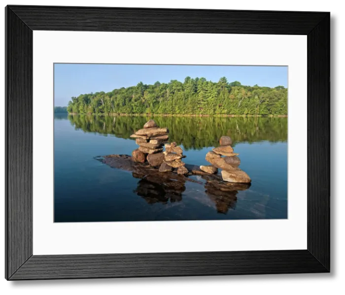 Framed Print : Inukshuk on Horseshoe Lake, Muskoka, Ontario, Canada Framed Print : Inukshuk on Horseshoe Lake, Muskoka, Ontario, Canada