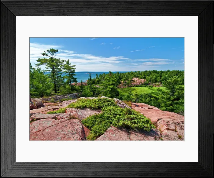Framed Print : Georgian Bay as seen from the Chikanishing Trail in Killarney Provincial Park, Ontario, Canada Framed Print : Georgian Bay as seen from the Chikanishing Trail in Killarney Provincial Park, Ontario, Canada
