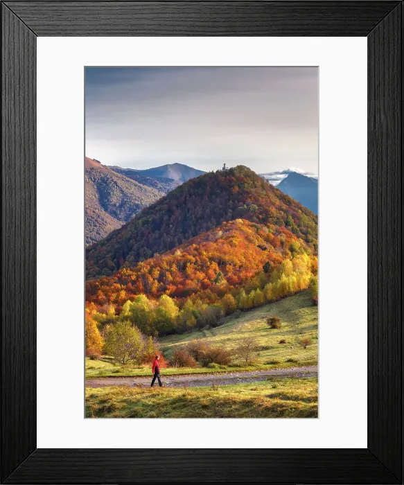 Framed Print : Hiker walks on a path, Piano delle Alpi, San Zeno, Cerano d'Intelvi, Intelvi valley (val d'Intelvi), lake Como, Como province, Lombardy, Italy (MR) Framed Print : Hiker walks on a path, Piano delle Alpi, San Zeno, Cerano d'Intelvi, Intelvi valley (val d'Intelvi), lake Como, Como province, Lombardy, Italy (MR)