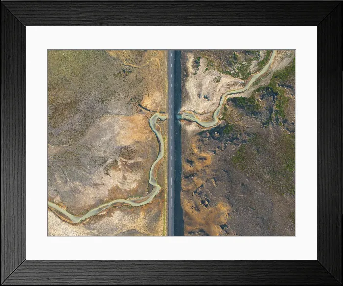 Framed Print : Road near to Myvatn lake during a summer day, Iceland Framed Print : Road near to Myvatn lake during a summer day, Iceland