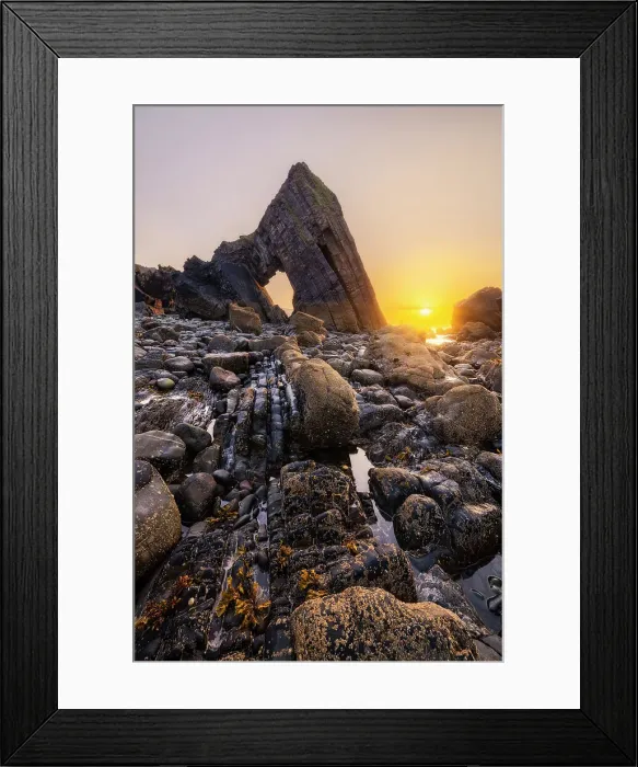 Framed Print : Blackchurch Rock at sunset, Mouthmill, North Devon, England, United Kingdom Framed Print : Blackchurch Rock at sunset, Mouthmill, North Devon, England, United Kingdom
