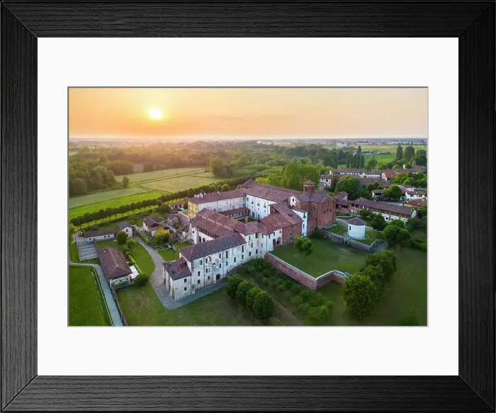 Framed Print : Sunset on the cistercian monastery of Morimondo a few kilometers south of Milan. Abbiategrasso, metropolitan City of Milan, Milan district, Lombardy, northern Italy Framed Print : Sunset on the cistercian monastery of Morimondo a few kilometers south of Milan. Abbiategrasso, metropolitan City of Milan, Milan district, Lombardy, northern Italy
