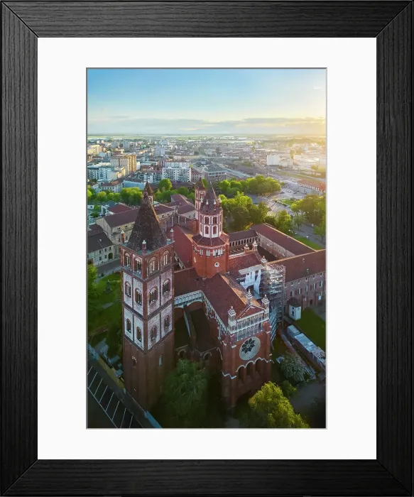 Framed Print : Aerial view of the Sant'Andrea Basilica of Vercelli at sunset in spring. Vercelli, Vercelli district, Piedmont, Italy Framed Print : Aerial view of the Sant'Andrea Basilica of Vercelli at sunset in spring. Vercelli, Vercelli district, Piedmont, Italy